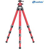 Leofoto LA-324C+LH-40(Red) CNC Tripod Hard Anodize