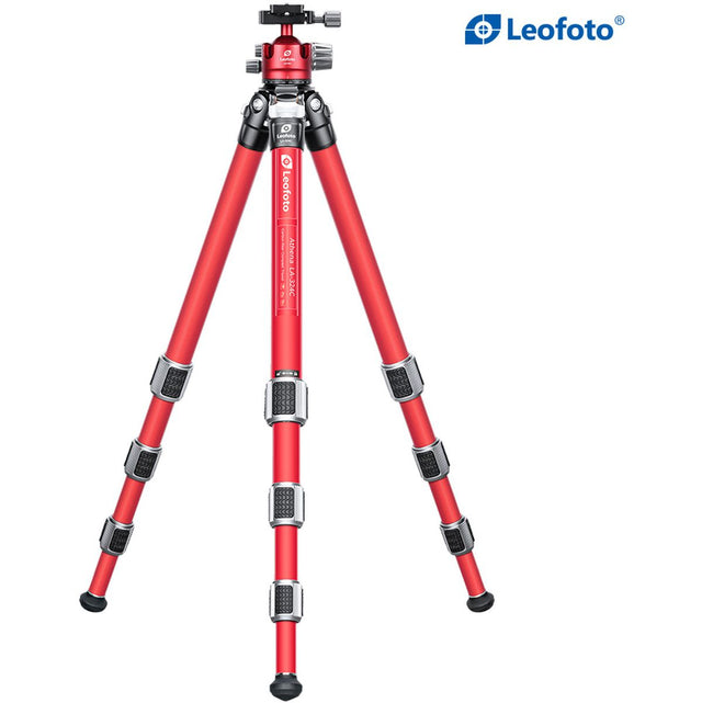 Leofoto LA-324C+LH-40(Red) CNC Tripod Hard Anodize