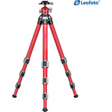 Leofoto LA-284C+LH-30(Red) CNC Tripod Hard Anodize