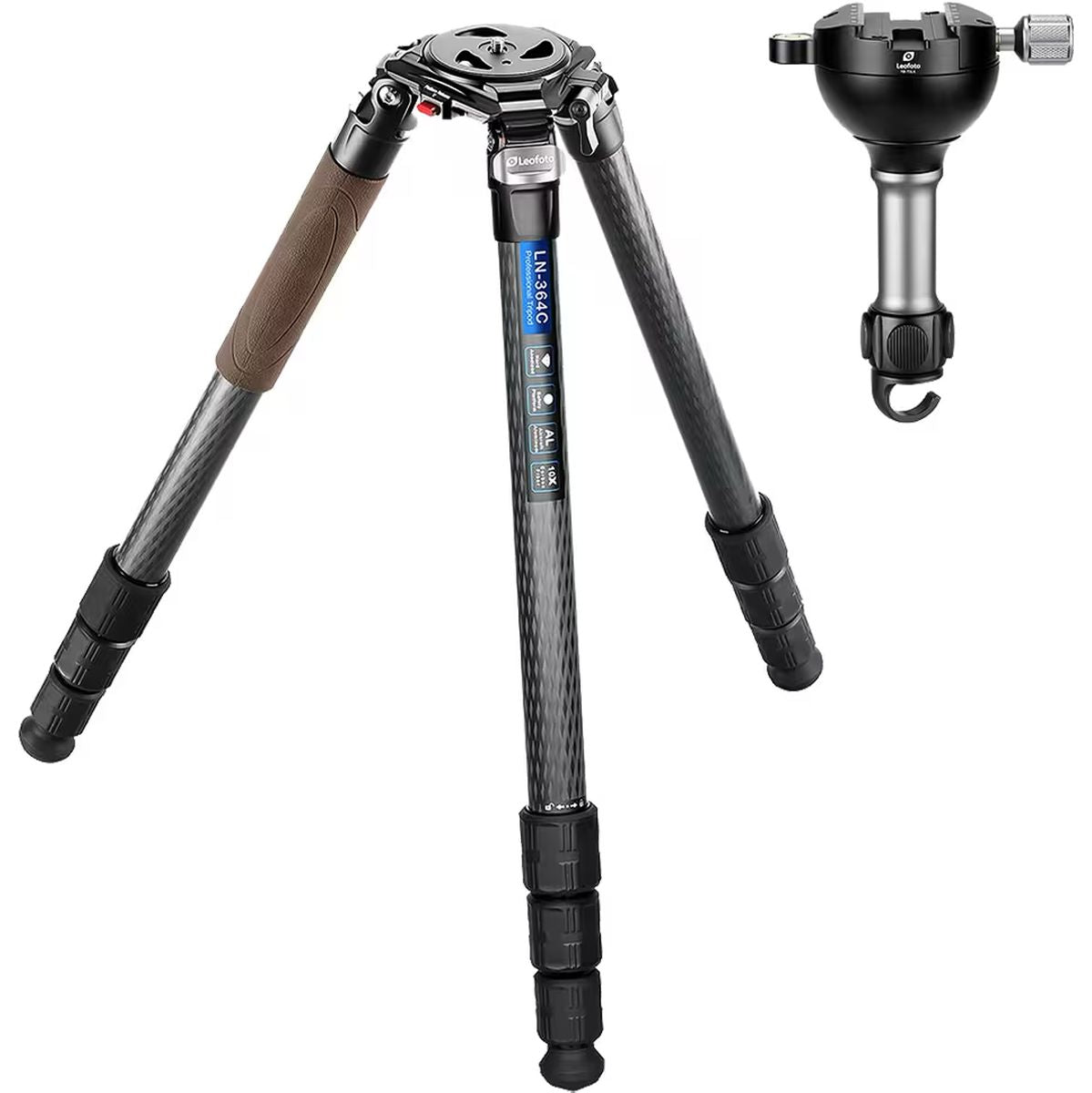 Leofoto LN-364C+YB-75LK CNC Tripod Hard Anodize