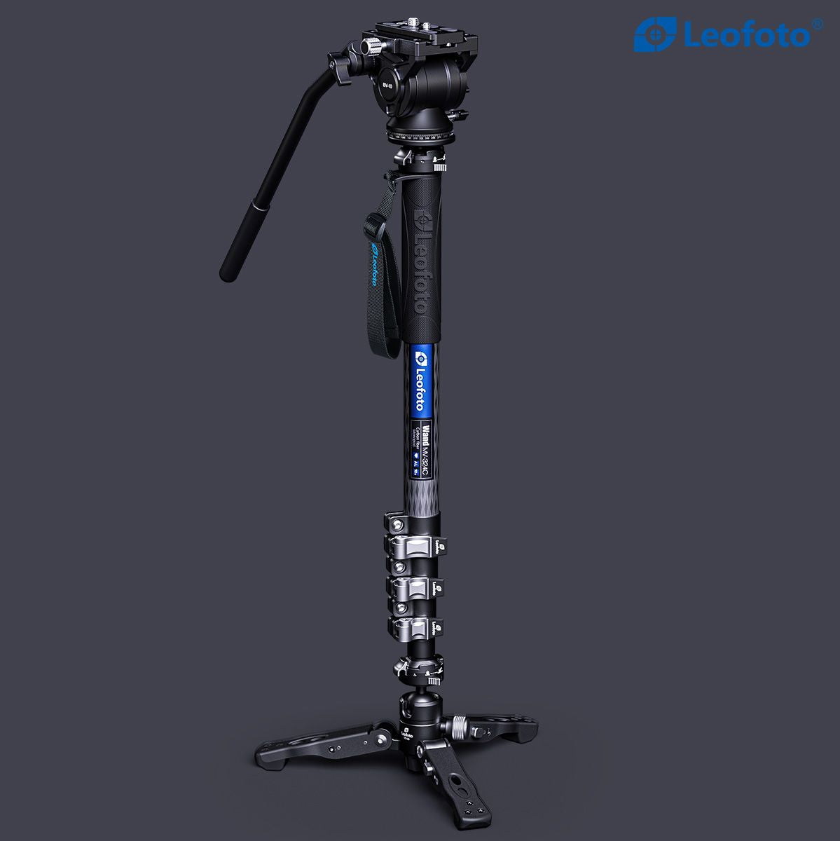 Leofoto MV-324C+BV-10 Flip Lock Carbon Fiber Monopod