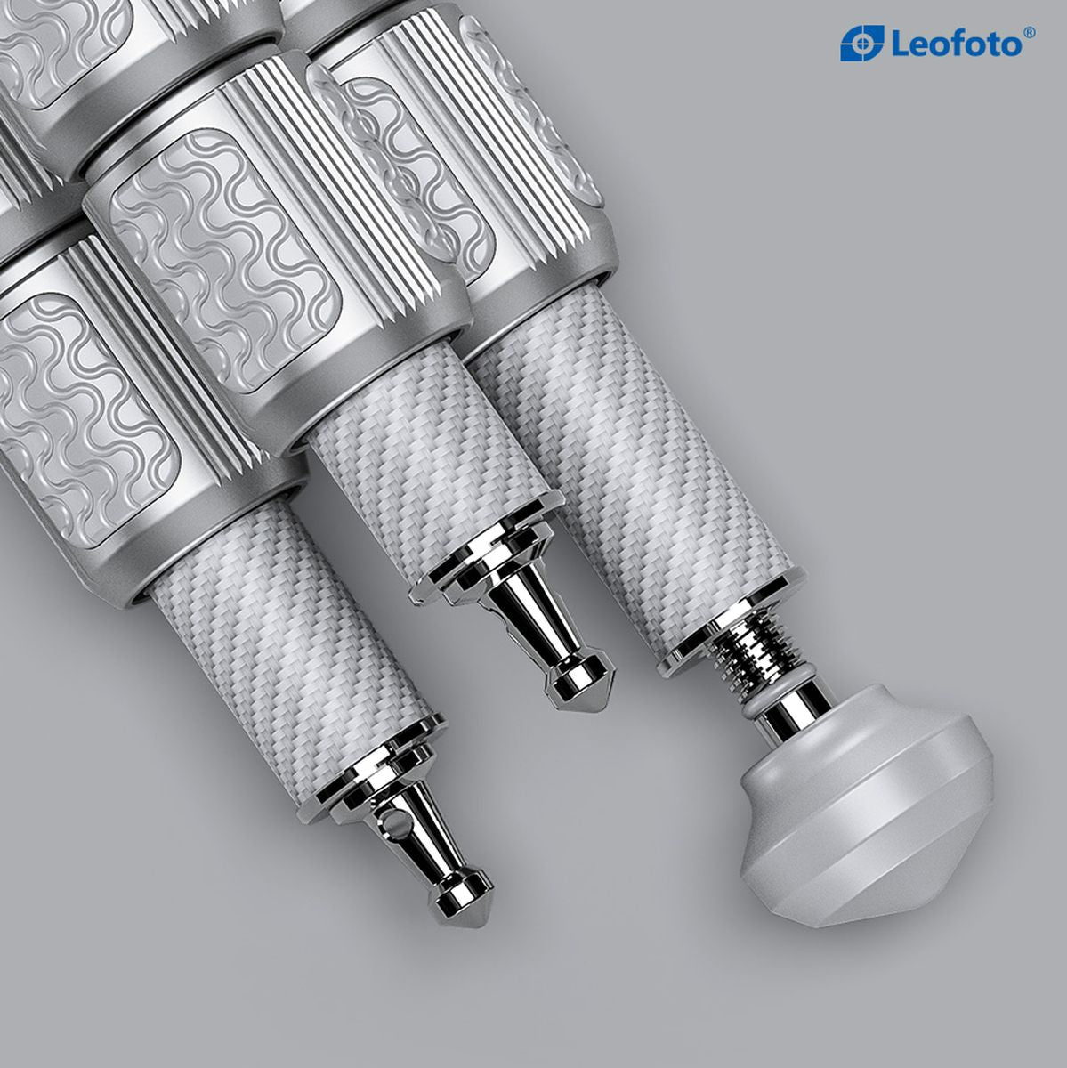 Leofoto LG-284C+LH-36R(Silver) CNC Tripod Hard Anodize - image 3 of 5