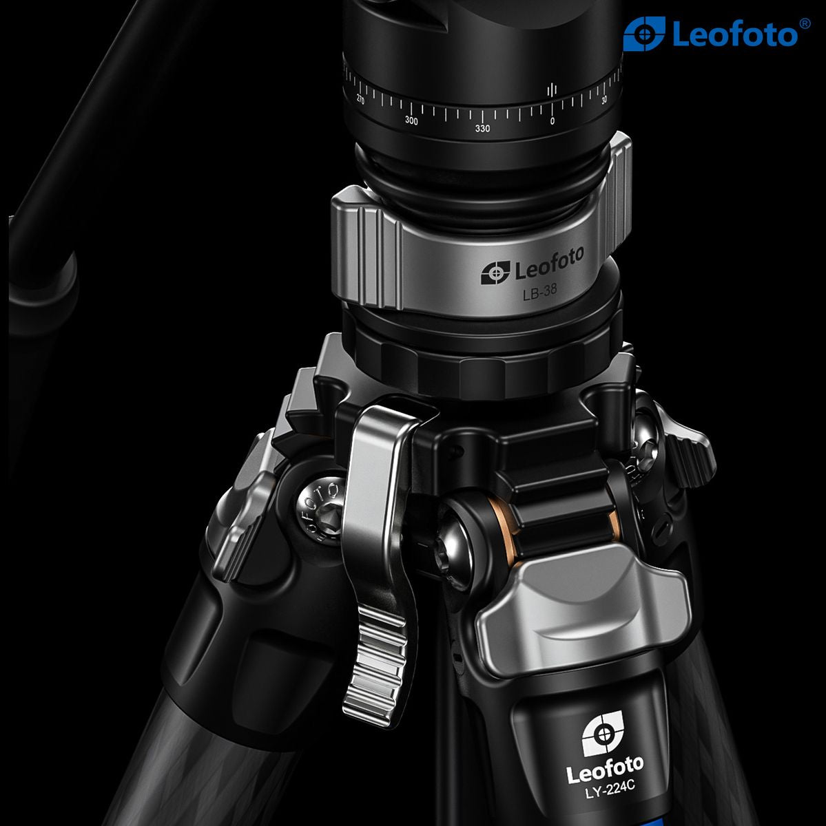 Leofoto LY-224C+BV-0R+LB-38 Yellow CNC Tripod - image 3 of 5