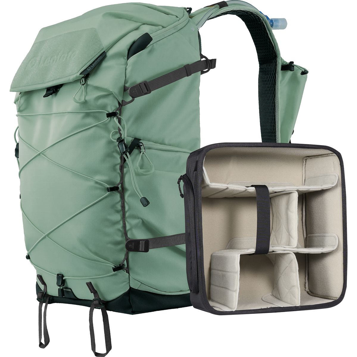 Leofoto Backup Series Backpack 35l Bag+ Medium Divider (Green)