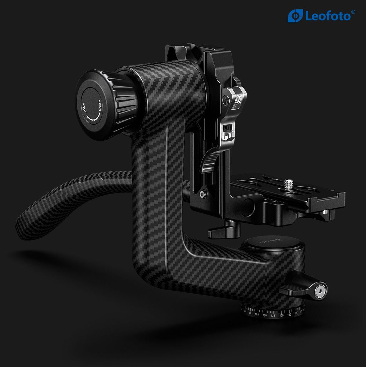 Leofoto PG-3SL Carbon Fiber Gimbal Head w/ Long Handle - Black - image 2 of 5