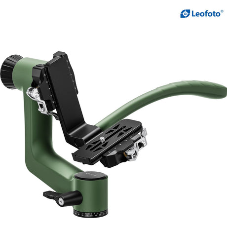 Leofoto PG-3SL Carbon Fiber Gimbal Head w/ Long Handle - Green