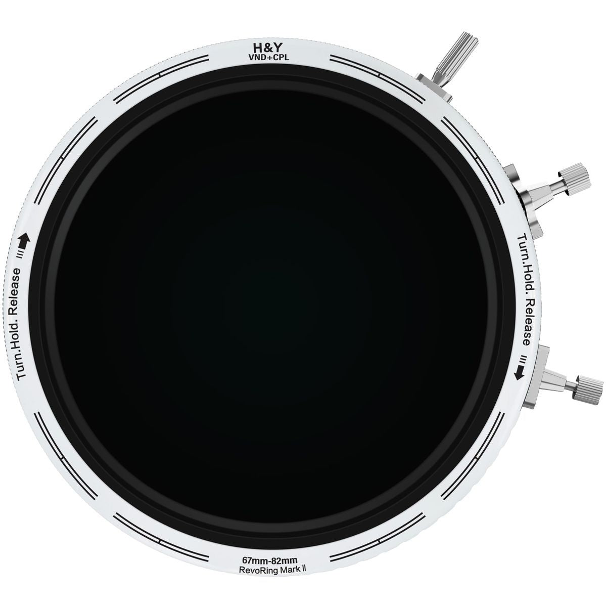 H&Y RevoRing ND3-1000+CPL Filter - MK? 67-82mm - White Colour