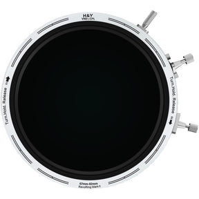 H&Y RevoRing ND3-1000+CPL Filter - MK? 67-82mm - White Colour