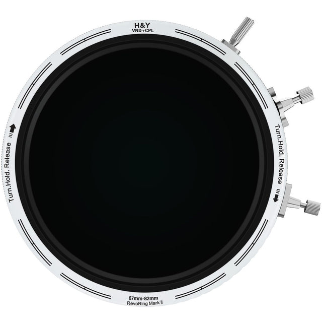 H&Y RevoRing ND3-1000+CPL Filter - MK? 67-82mm - White Colour
