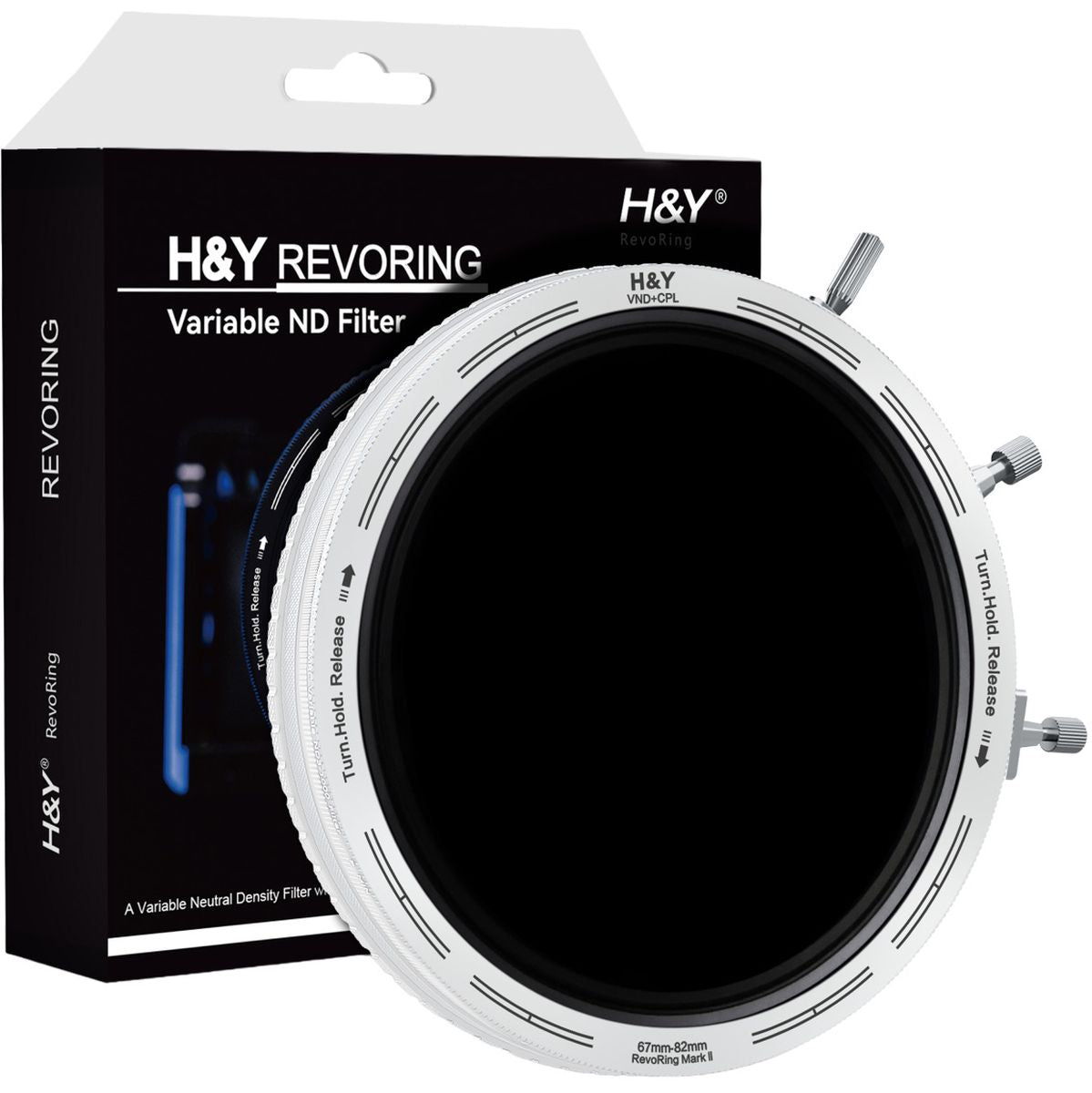 H&Y RevoRing ND3-1000+CPL Filter - MK? 67-82mm - White Colour - image 2 of 3