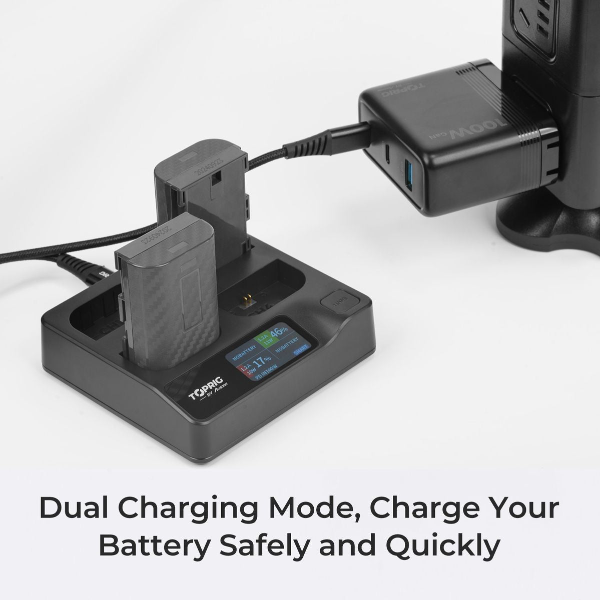 Accsoon Toprig 100W 4-BAY LP-E6 Fast Charger