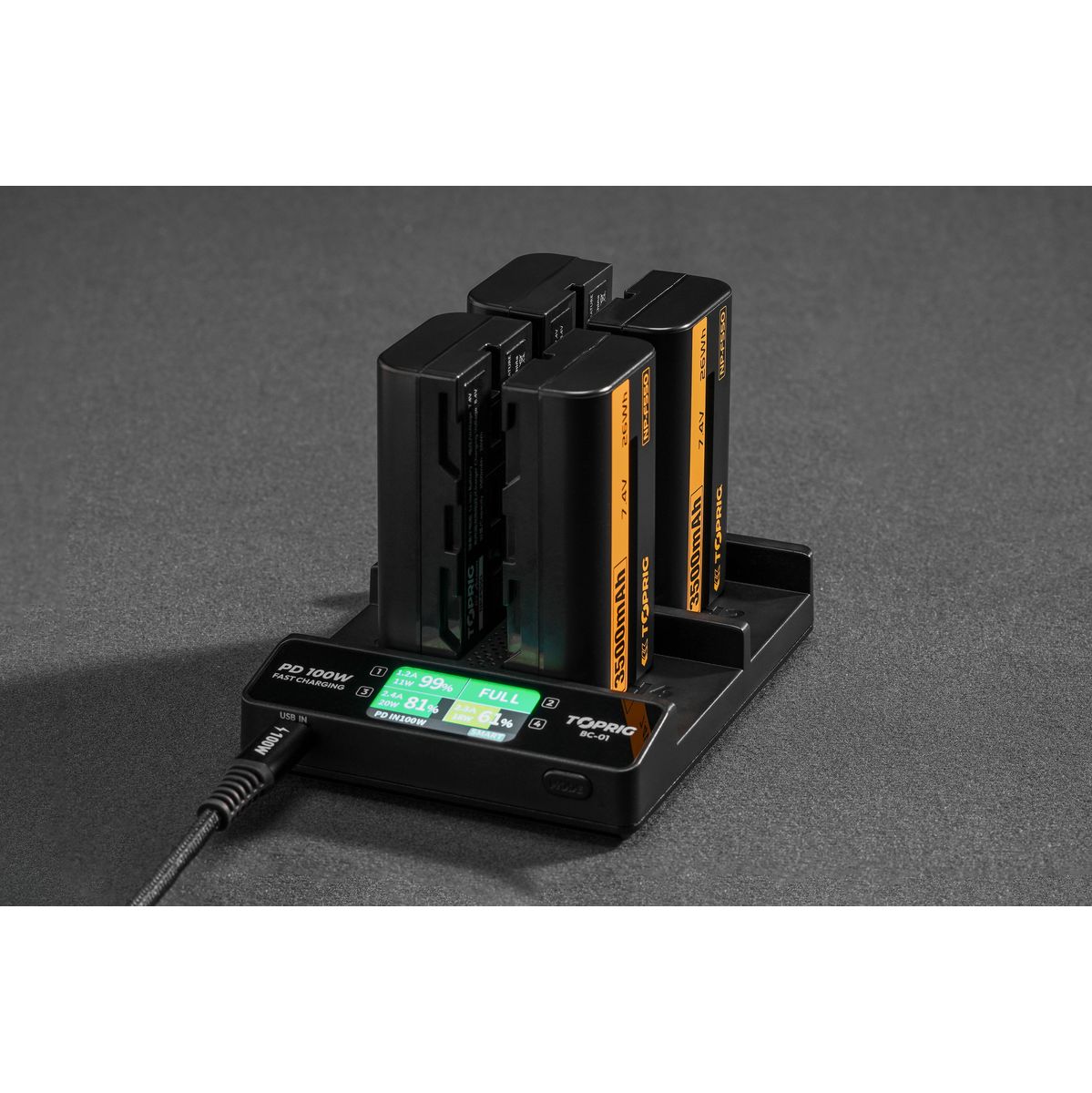 Accsoon Toprig 100W 4-BAY NP-F Fast Charger