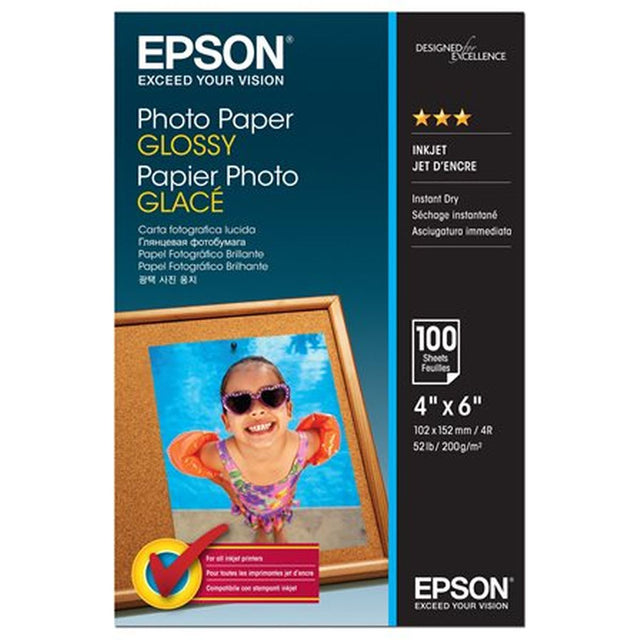 Epson Photo Paper Glossy 100x150mm 100 Sheets 1-pack