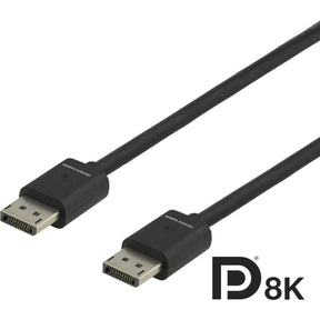 Deltaco Gaming 2m DP Cable 7680x4320 At 60Hz DSC 1.2 DP 1.4 - Black