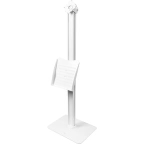 Deltaco Office Floor Stand w/ Brochure Stand VESA 75x75 100x100 - White