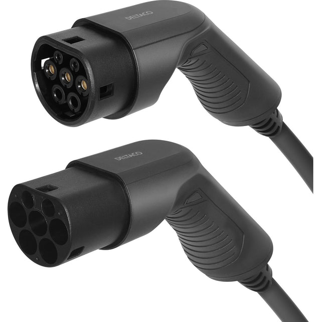 Deltaco E-Charge Cable Type 2 - Type 2 3 Phase 16A 5m