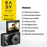 Easypix V64 Flip Screen Camera WiFi - image 3 of 5
