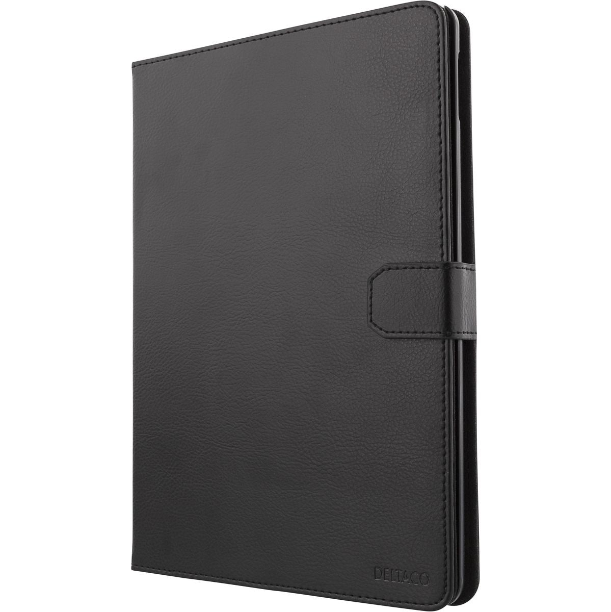 Deltaco iPad Case Vegan Leather Wake Function Support - Black