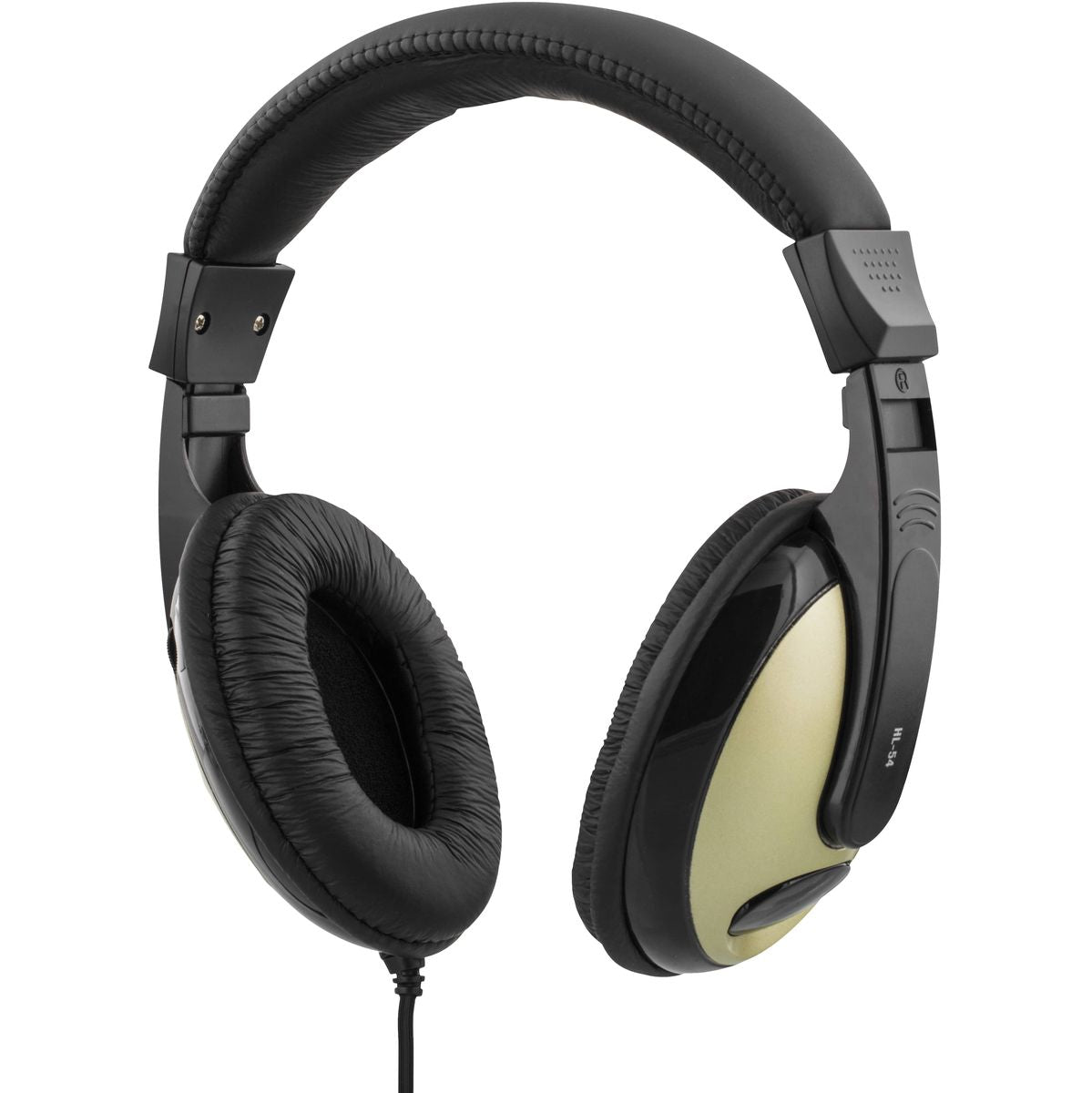 Deltaco Stereo Headphones Over-Ear 1X 3.5 mm - Black/Gold