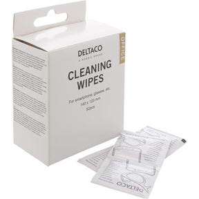 Deltaco Office Cleaning Wipes f/ Smartphone/Glasses/Camera 1 Pack 52 Wipes