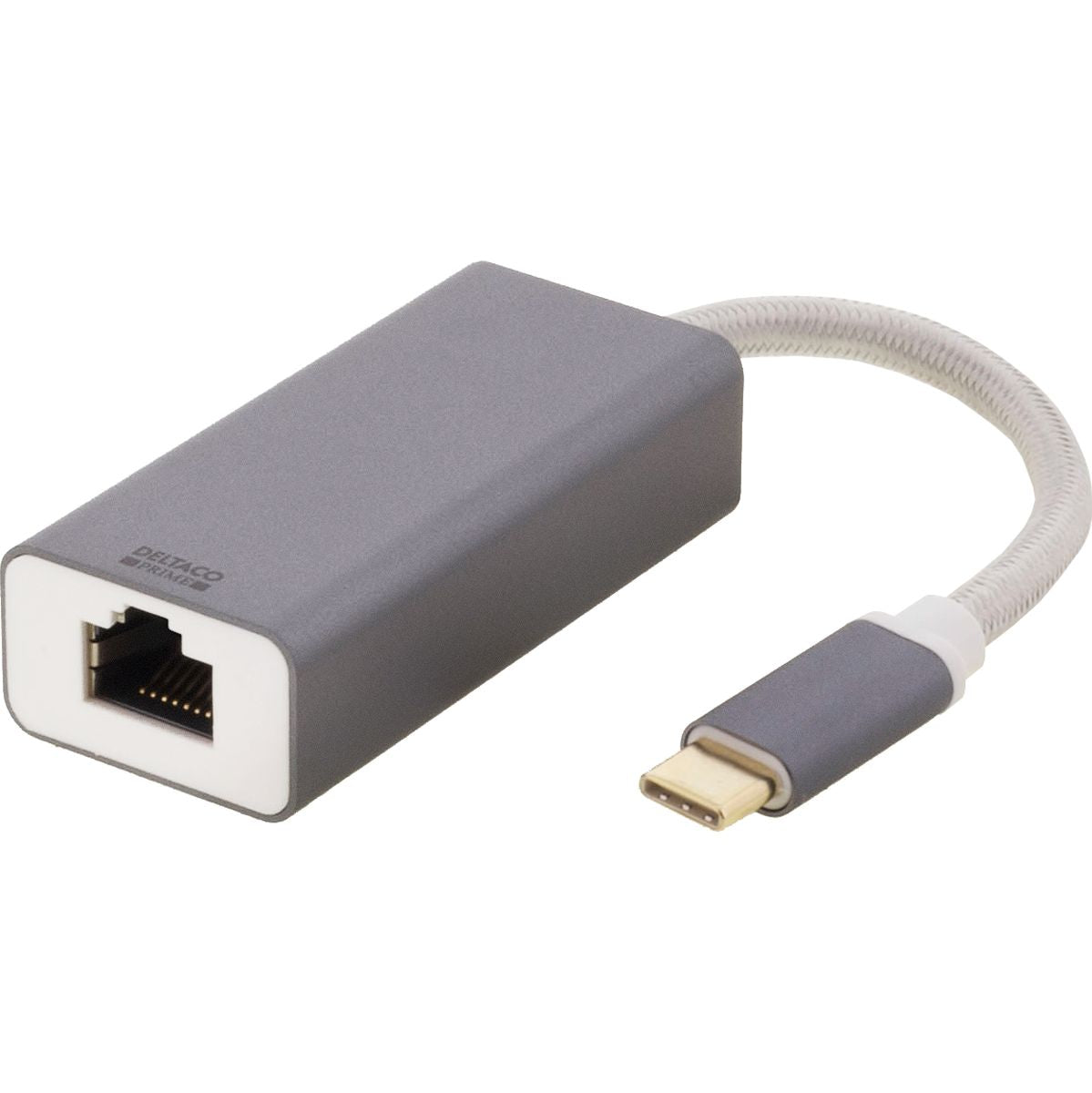 Deltaco USB-C Network Adapter Gigabit 1XRJ45 USB-C - Space Grey