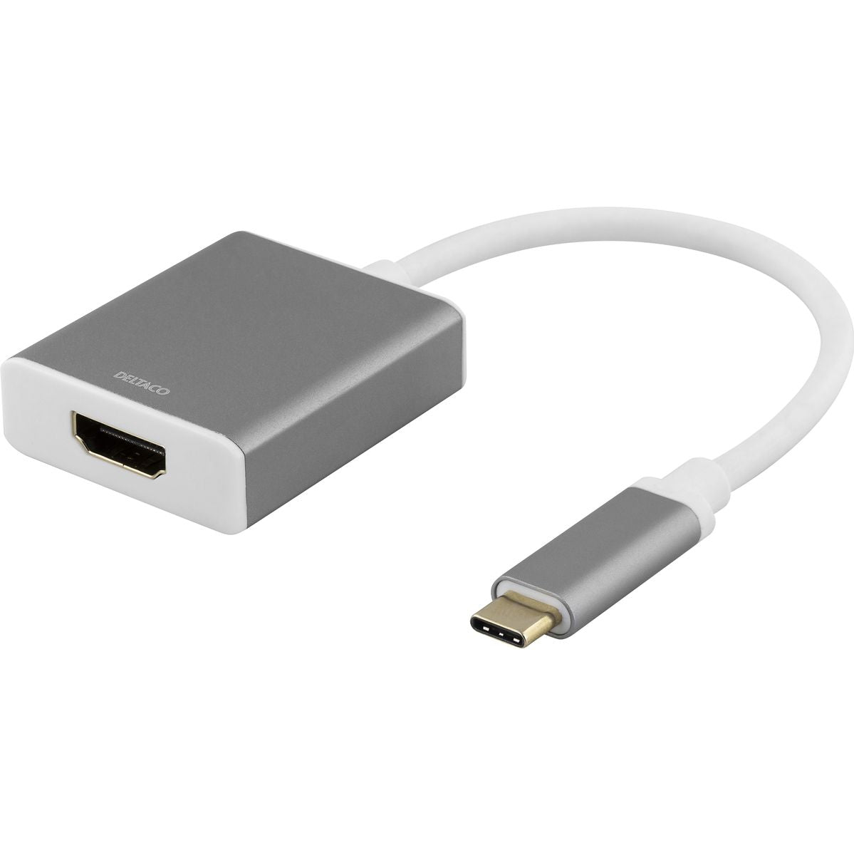 Deltaco USB-C To HDMI Adapter 4K 4096x2160 60Hz - Space Grey