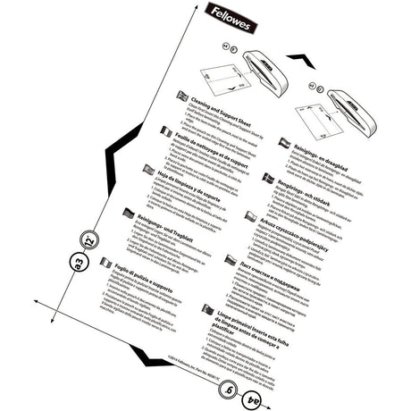 Fellowes Carrier / Cleaning Sheet A4 + A3 (10 PCs)