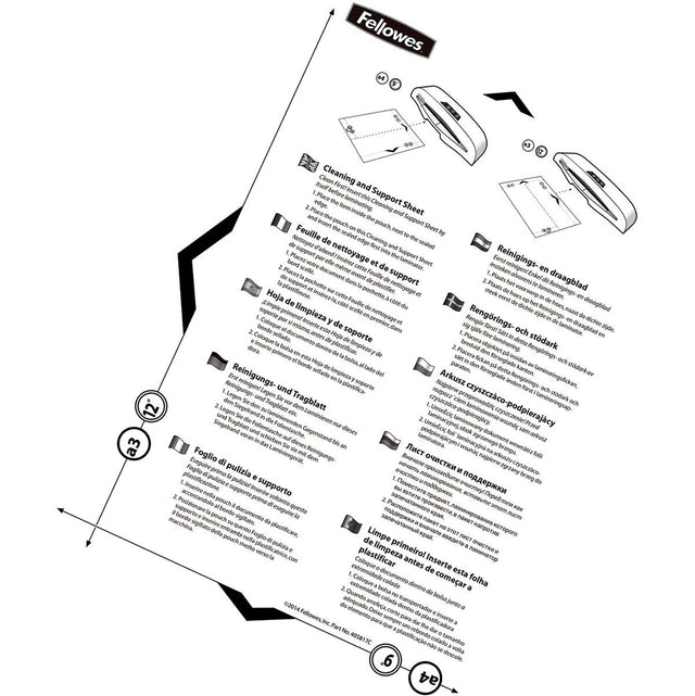 Fellowes Carrier / Cleaning Sheet A4 + A3 (10 PCs)