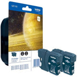 Brother LC-1100 Black SC 2 X 9.5ml EX Alarm LC1100BKBP2