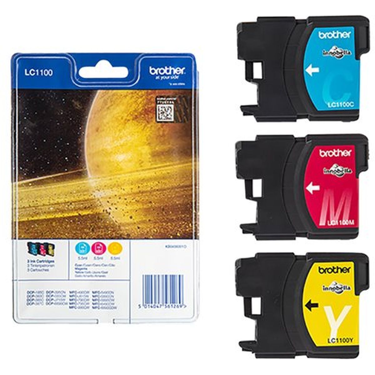 Brother LC-1100 C-M-Y 3-pack EX Alarm LC1100RBWBP - image 2 of 3