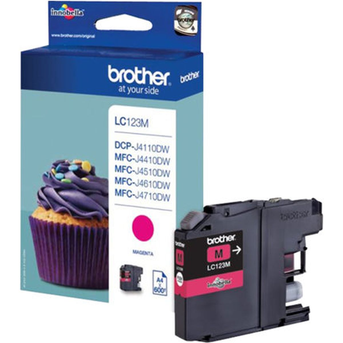 Brother LC-123 Magenta HC EX Alarm LC123MBP - image 2 of 2
