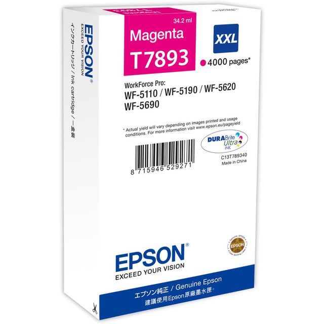 Epson T7893 Ink Cartridge Magenta Extra High Capacity 4.000