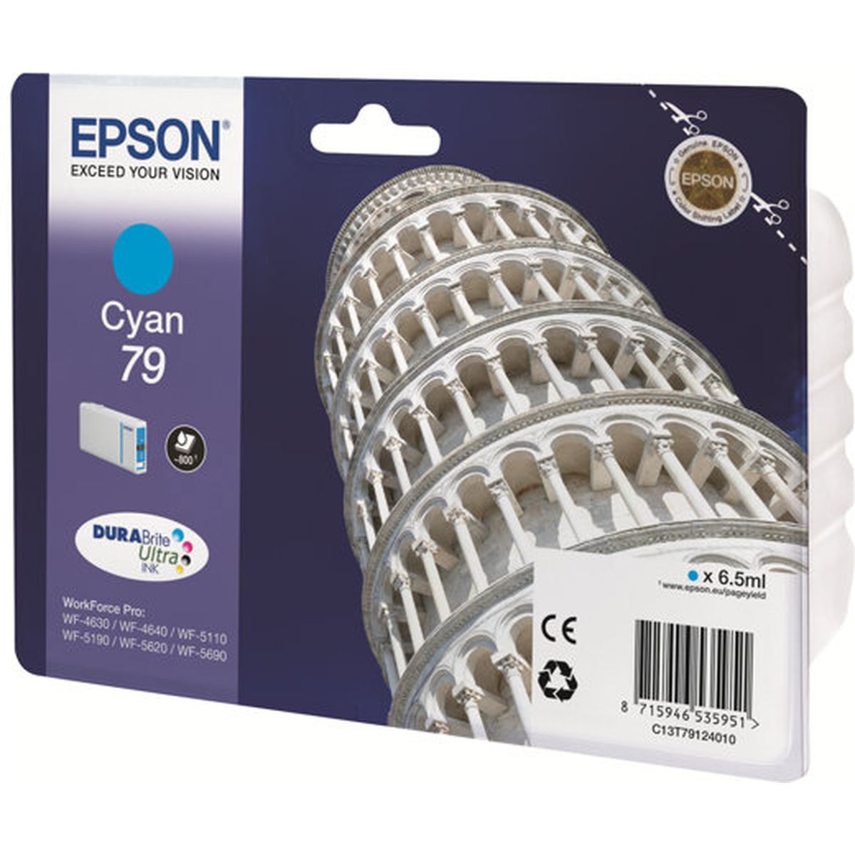 Epson 79 Ink Cartridge Cyan Standard Capacity 6.5ml 800 Pag - image 2 of 2