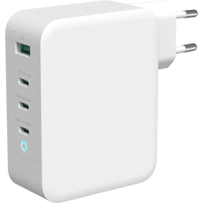 Deltaco USBC 130W Wallcharger - 2 X USB-C PD 100W 1 X USB-C PD 20W - 1 X USB-A