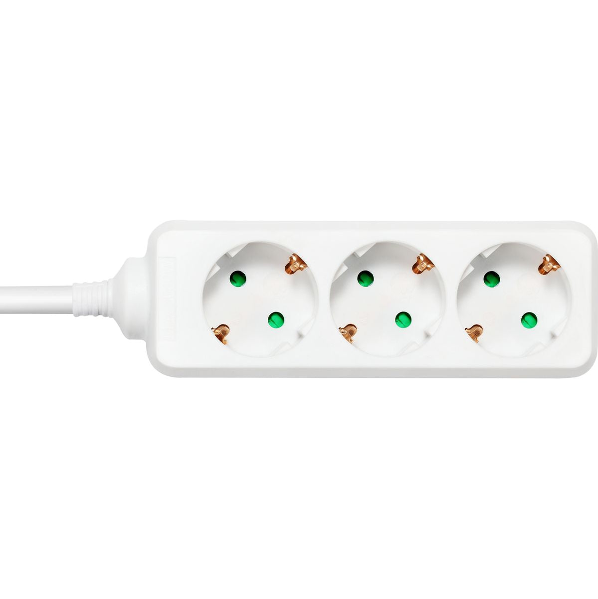 Deltaco Power Strip Geaard - 3-FOLD - 3XCEE 7/3 1XCEE 7/7 - 1.5 Meter - White