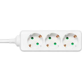 Deltaco Power Strip Geaard - 3-FOLD - 3XCEE 7/3 1XCEE 7/7 - 5 Meter - White