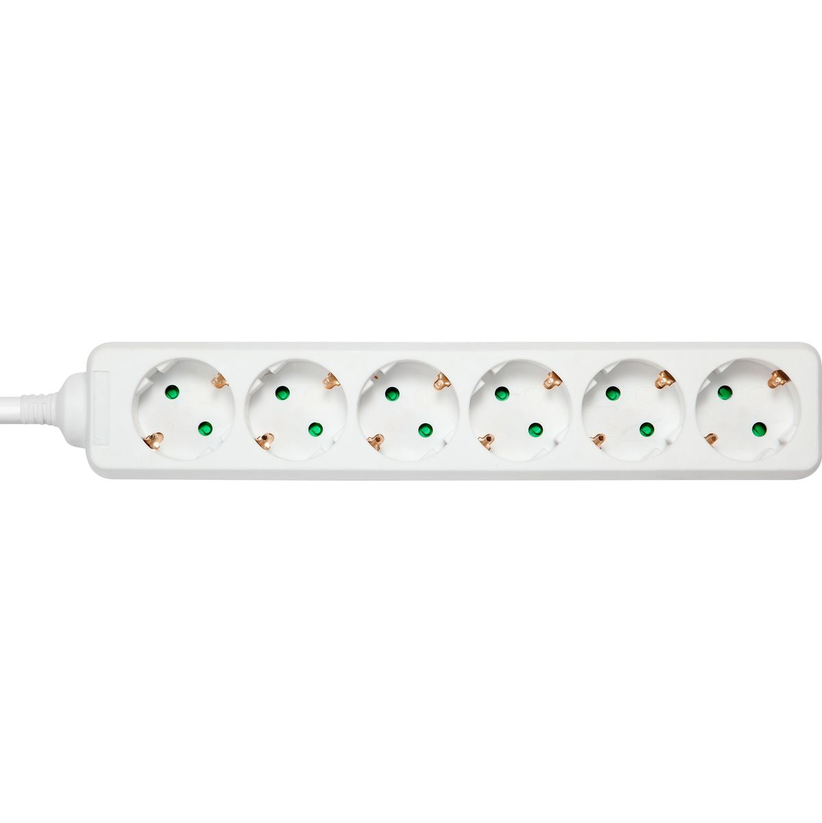 Deltaco Power Strip Geaard - 6-FOLD - 6XCEE 7/3 1XCEE 7/7 - 1.5 Meter - White