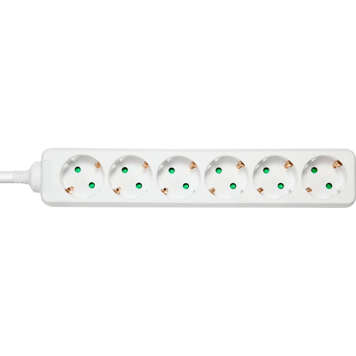 Deltaco Power Strip Geaard - 6-FOLD - 6XCEE 7/3 1XCEE 7/7 - 3 Meter - White