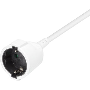 Deltaco Verlengsnoer Geaard - 5 Meter - Cee 7/7 Cee 7/3 - White