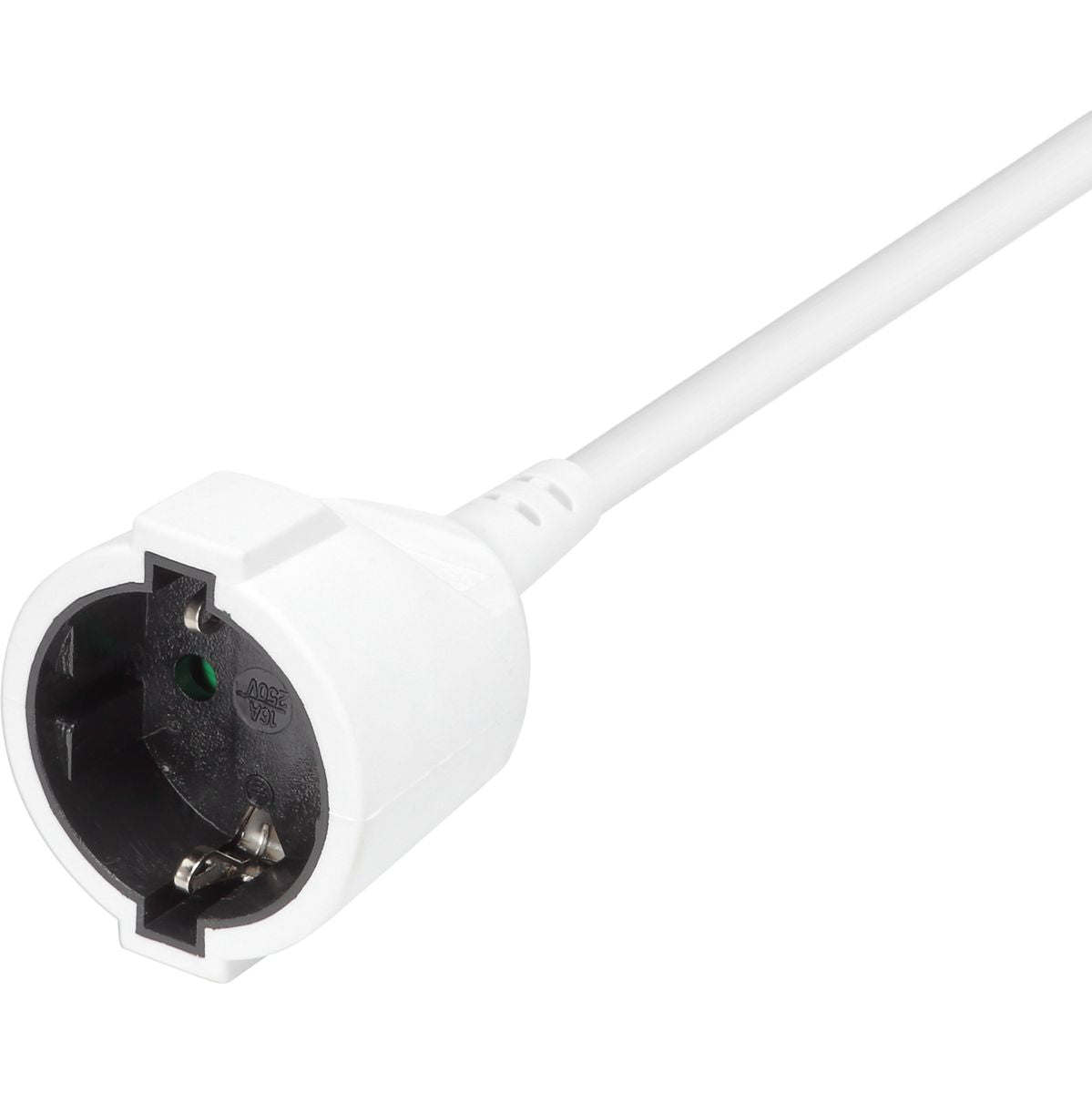 Deltaco Verlengsnoer Geaard - 10 Meter - Cee 7/7 Cee 7/3 - White