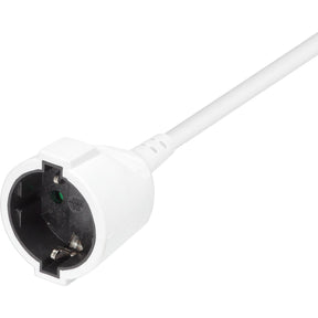 Deltaco Verlengsnoer Geaard - 10 Meter - Cee 7/7 Cee 7/3 - White