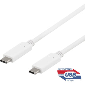 Deltaco USBC-1407 To USB-C Cable - 1 Meter - 100W 5A - USB 3.1 Gen 2 Tot 10 Gbps