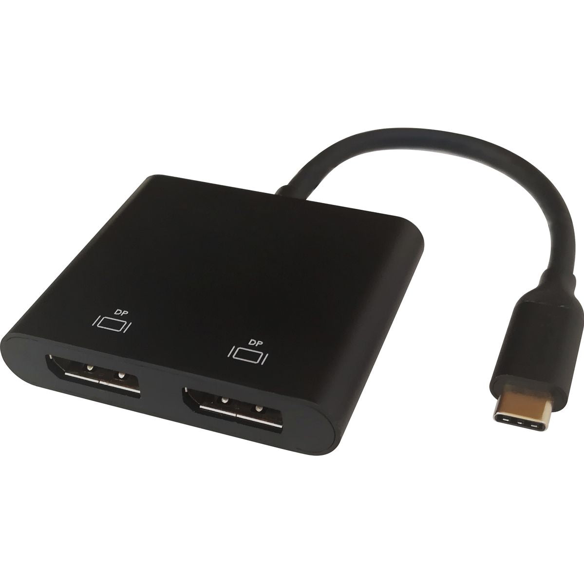 Deltaco USB-C To 2 X DP MST Adapter - 2 X 4K 60 Hz MST - Black