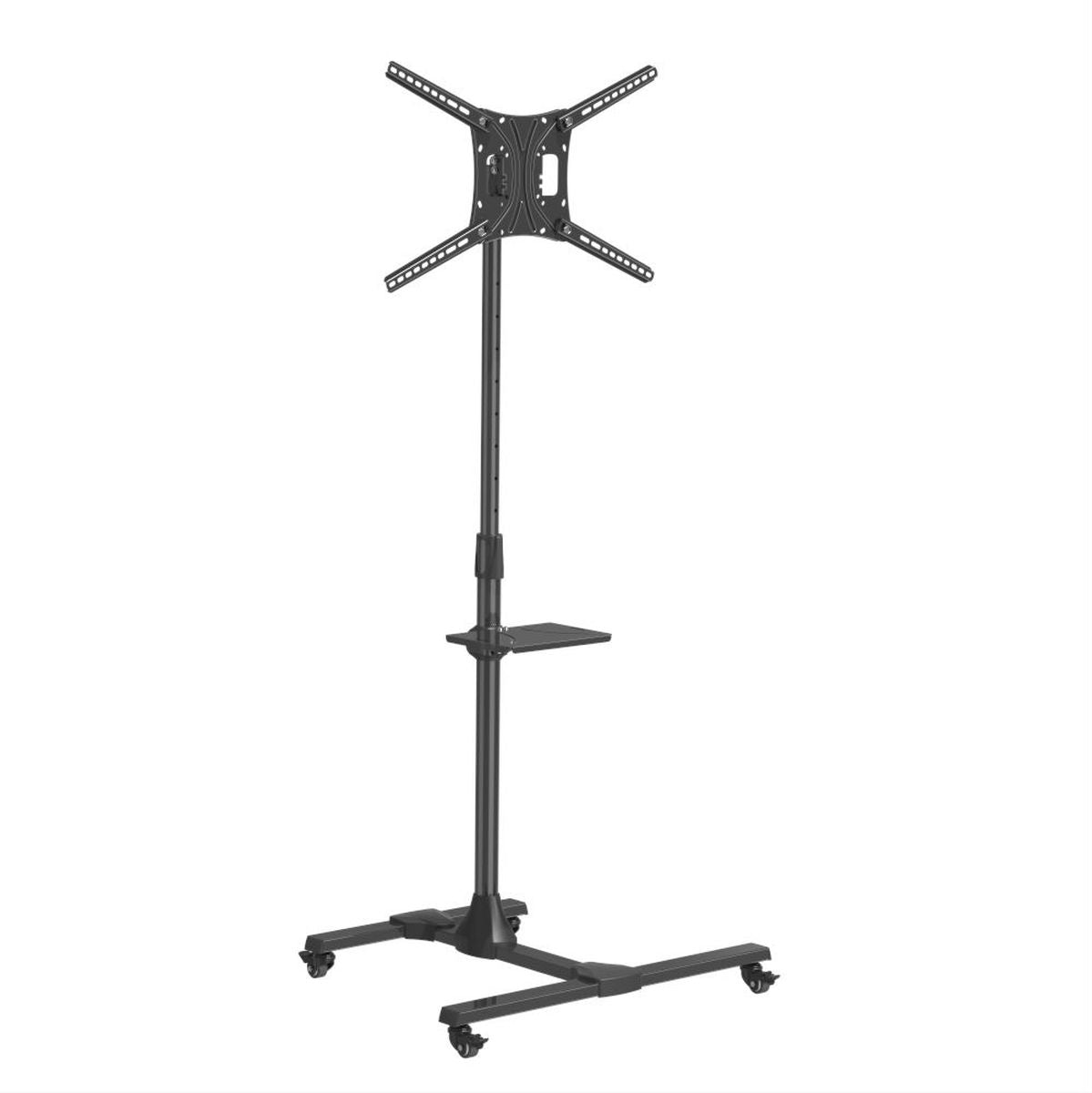 Barkan Mobile TV Stand w/ Metal Shelf 13 83inch Tiltable Adjustable In Height