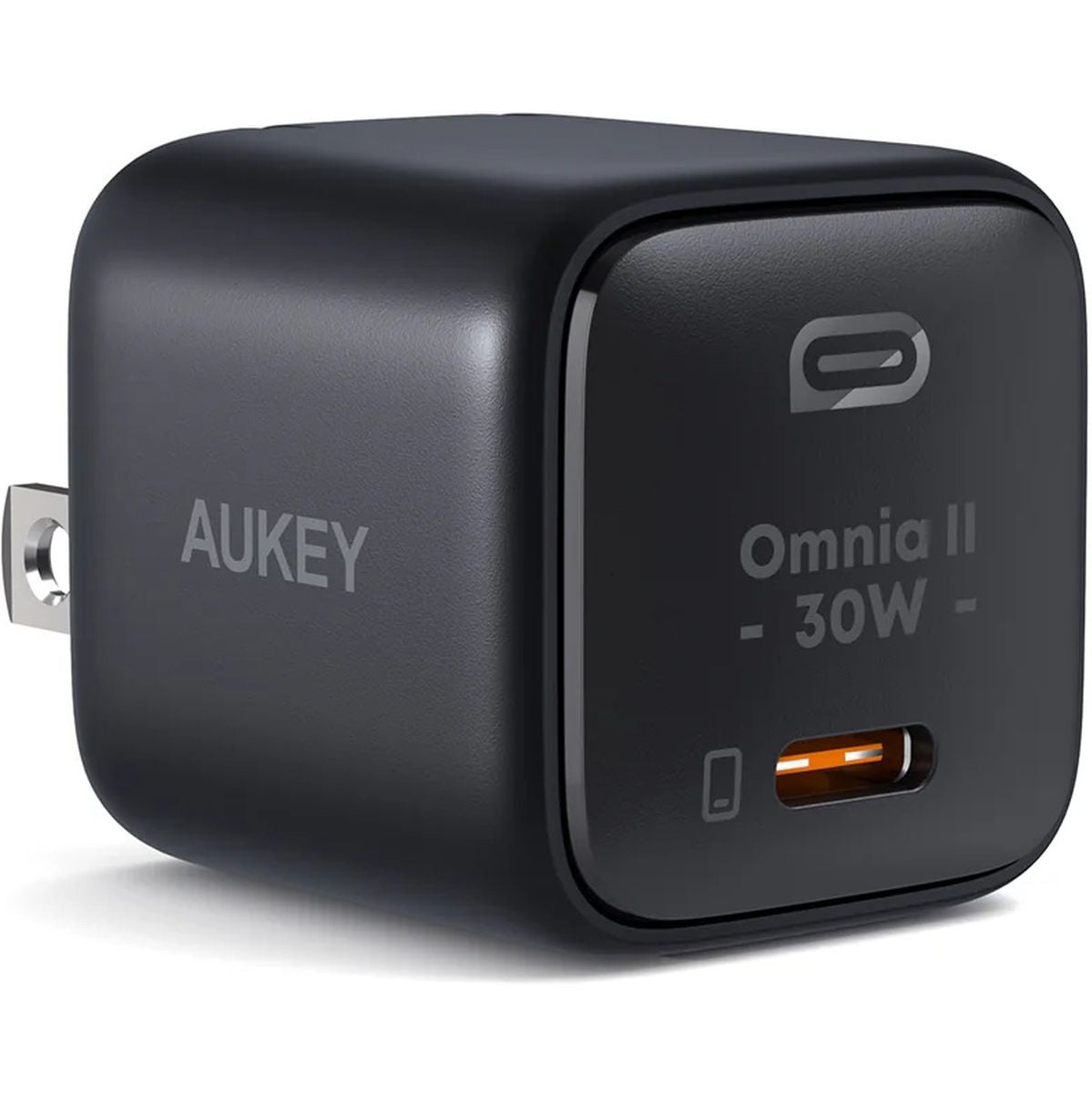 Aukey PA-B1L 30W USB-C Single Port Wall Charger - Black