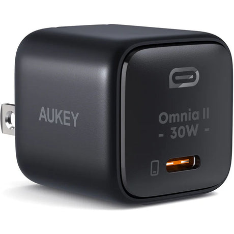 Aukey PA-B1L 30W USB-C Single Port Wall Charger - Black