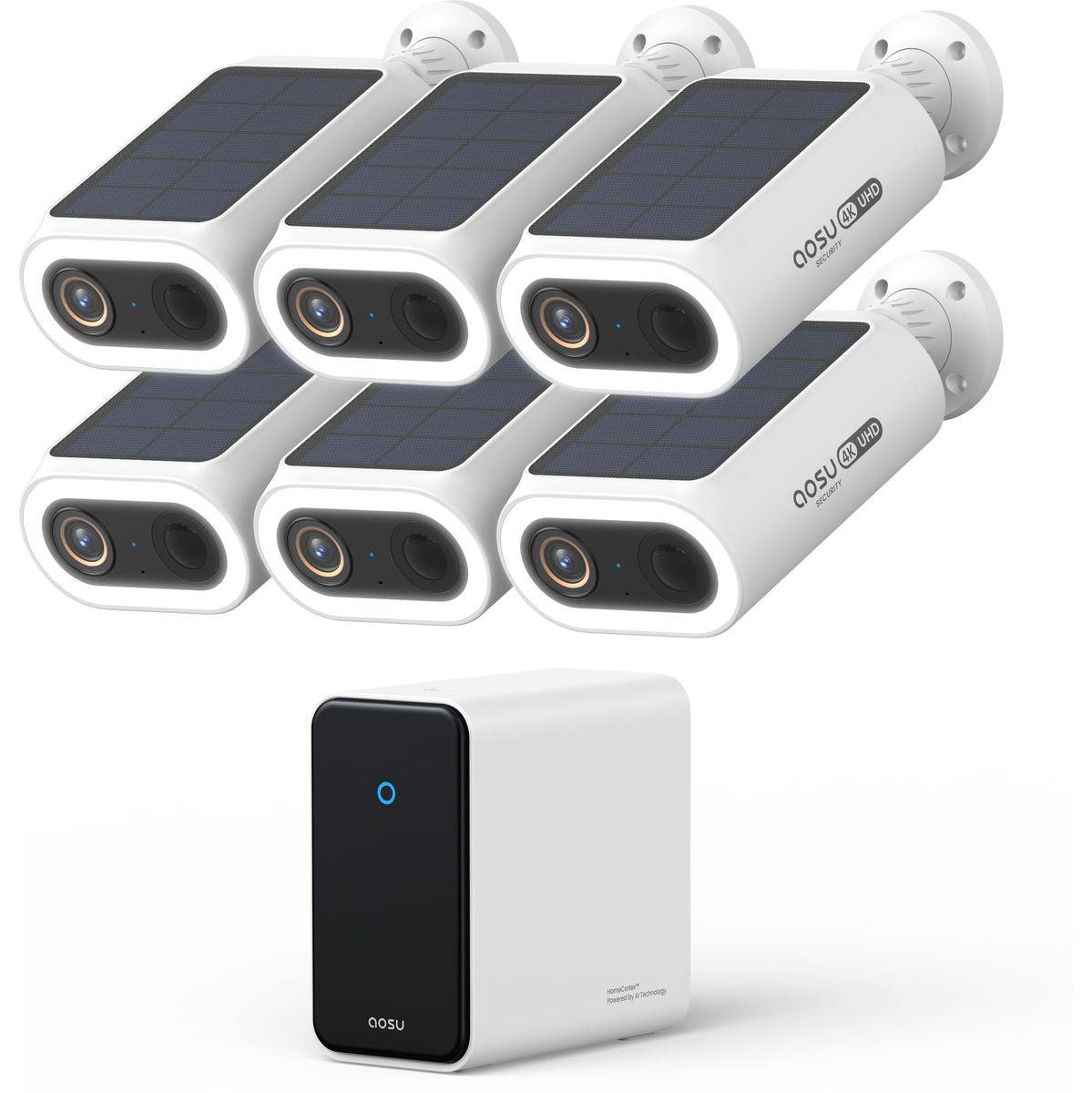 AOSU 4K Solarcam P1 Max w/ Homecortex System - 6 Camera's