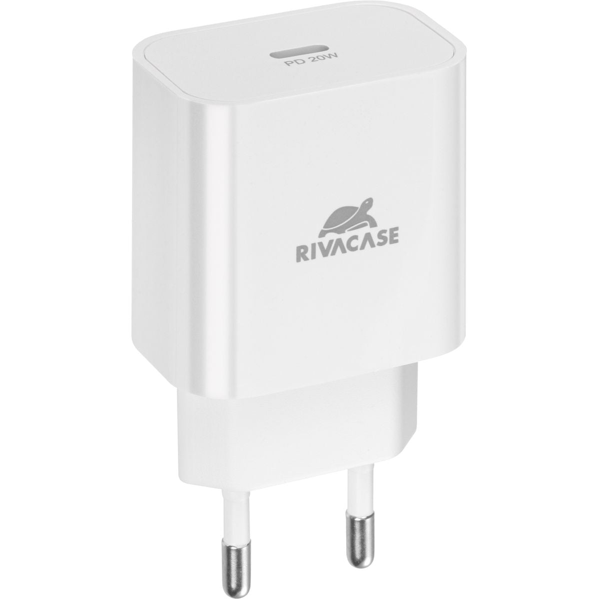 RIVACASE PS4101 WD4 EU Wall Charger 20W PD 3.0 / 1 USB-C w/ USB-C Cable White