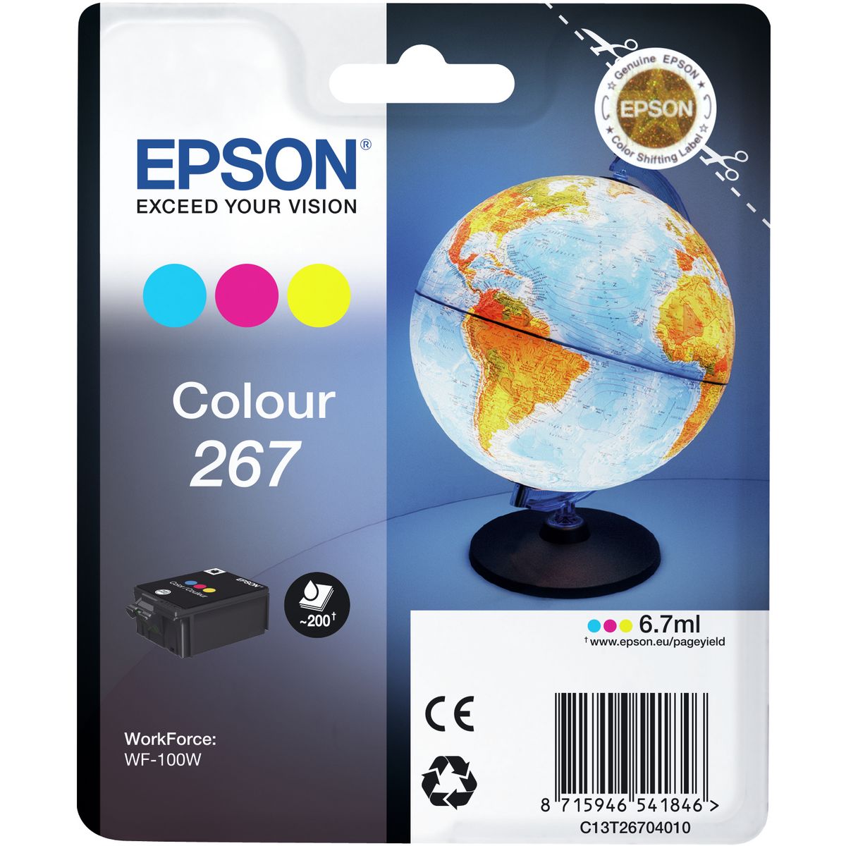 Epson 267 Multi Tri-Colour CMY SC RF-AM T26704020