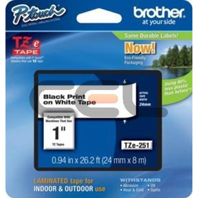 Brother P-Touch TZE-251CIV BL On Whi